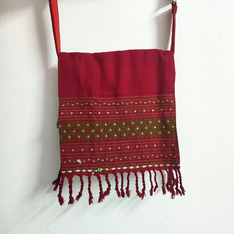 Red Thangnang jem Bag (Thadou Kuki )