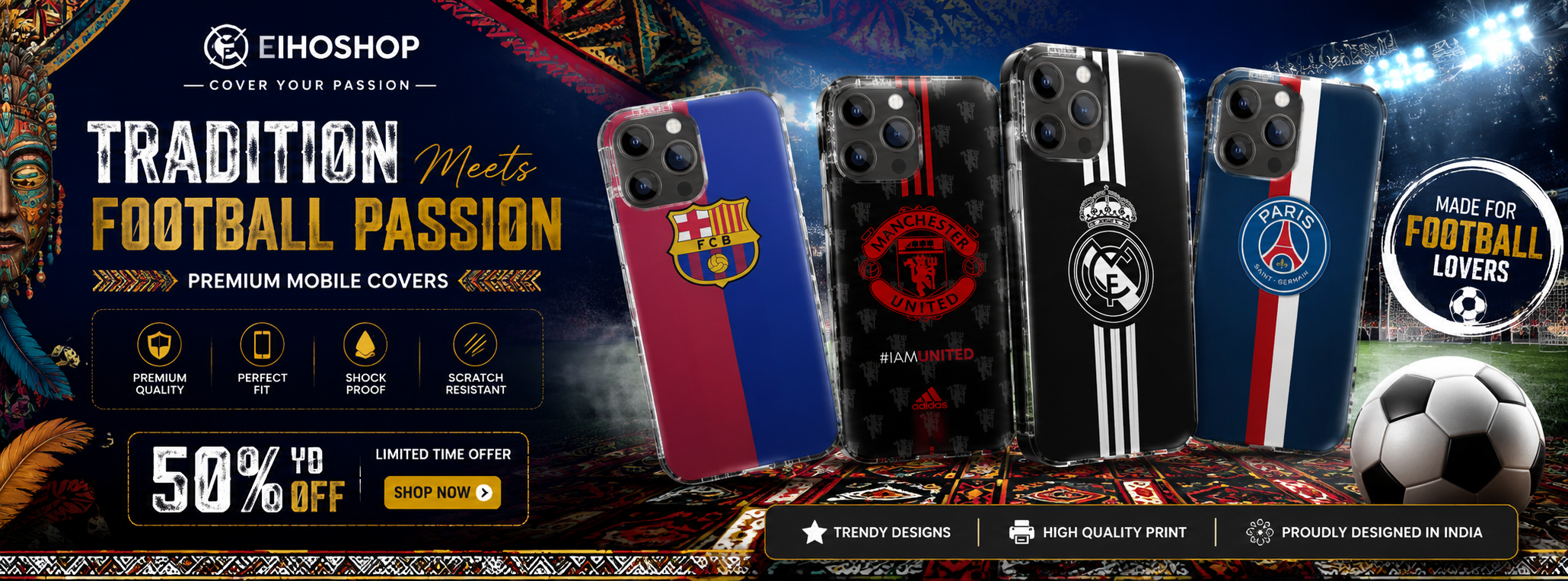 50% Off on Footbal Mobile Case